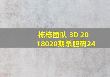 栋栋团队 3D 2018020期杀胆码24