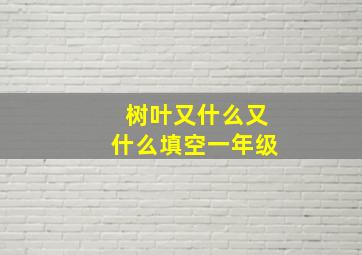 树叶又什么又什么填空一年级