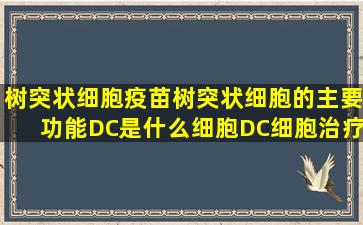 树突状细胞疫苗,树突状细胞的主要功能,DC是什么细胞,DC细胞治疗