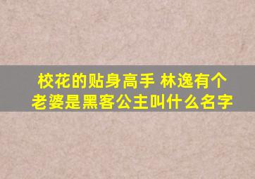 校花的贴身高手 林逸有个老婆是黑客公主叫什么名字