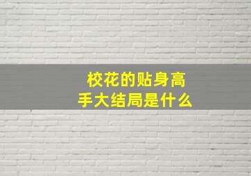 校花的贴身高手大结局是什么