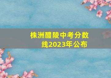 株洲醴陵中考分数线2023年公布