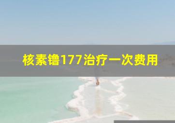 核素镥177治疗一次费用