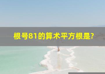 根号81的算术平方根是?