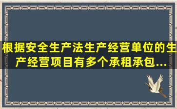 根据《安全生产法》生产经营单位的生产经营项目有多个承租、承包...