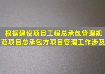 根据《建设项目工程总承包管理规范》,项目总承包方项目管理工作涉及()