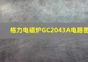 格力电磁炉GC2043A电路图