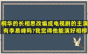 桐华的长相思改编成电视剧的主演有李易峰吗?我觉得他能演好相柳的...