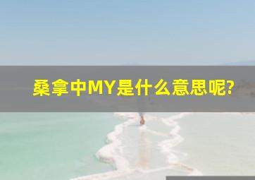 桑拿中MY是什么意思呢?