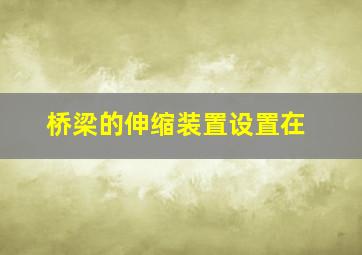 桥梁的伸缩装置设置在()。