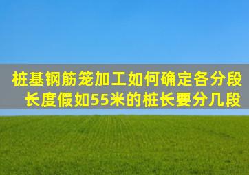 桩基钢筋笼加工,如何确定各分段长度假如55米的桩长,要分几段