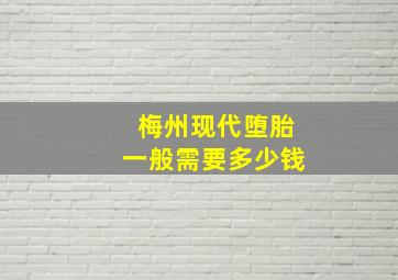 梅州现代堕胎一般需要多少钱