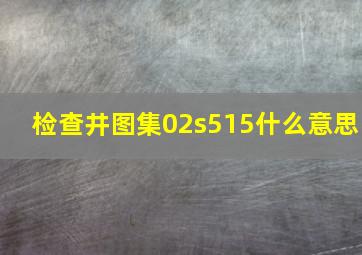 检查井图集02s515什么意思