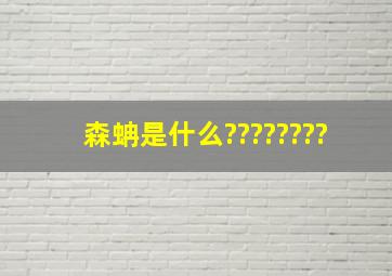 森蚺是什么????????