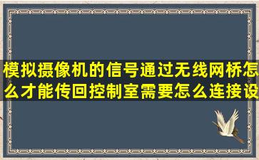 模拟摄像机的信号通过无线网桥怎么才能传回控制室,需要怎么连接设备?