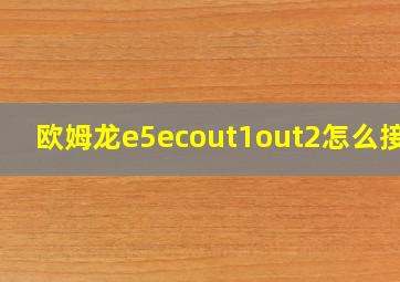 欧姆龙e5ecout1out2怎么接线