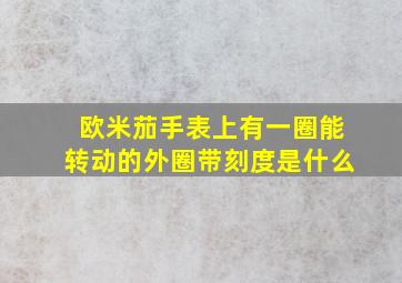 欧米茄手表上有一圈能转动的外圈带刻度,是什么