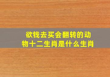 欲钱去买会翻转的动物十二生肖是什么生肖