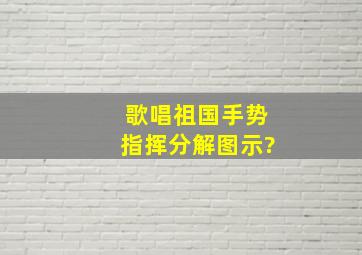 歌唱祖国手势指挥分解图示?