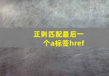 正则匹配最后一个a标签href