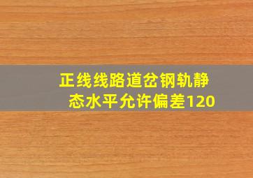 正线线路道岔钢轨静态水平允许偏差120