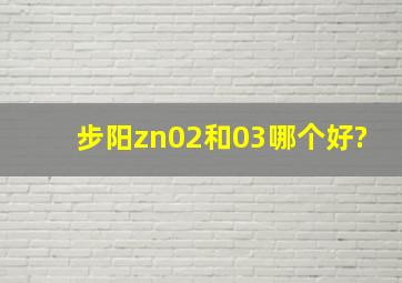 步阳zn02和03哪个好?