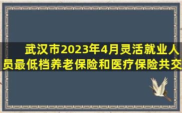 武汉市2023年4月灵活就业人员最低档养老保险和医疗保险共交多少钱(