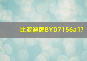 比亚迪牌BYD7156a1?