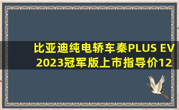 比亚迪纯电轿车秦PLUS EV 2023冠军版上市,指导价12.98万元