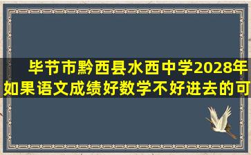 毕节市黔西县水西中学2028年如果语文成绩好数学不好进去的可能性...