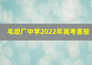 毛坦厂中学2022年高考喜报