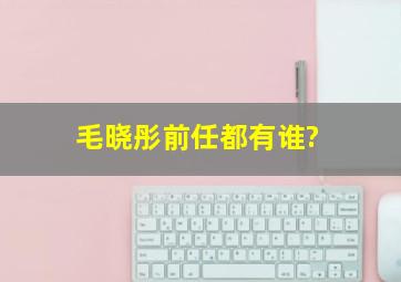 毛晓彤前任都有谁?