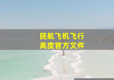 民航飞机飞行高度官方文件