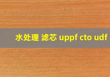 水处理 滤芯 uppf cto udf