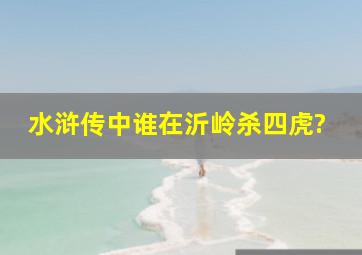 水浒传中谁在沂岭杀四虎?