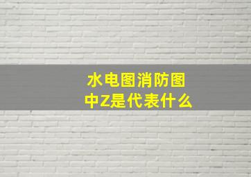 水电图消防图中Z是代表什么(