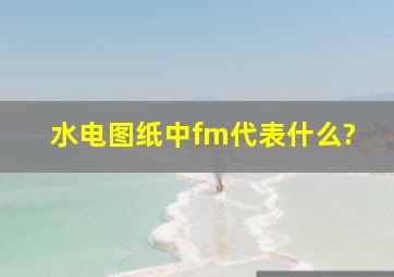 水电图纸中fm代表什么?