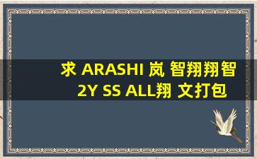 求 ARASHI 岚 智翔(翔智) 2Y SS ALL翔 文打包下载