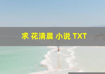 求 花清晨 小说 TXT