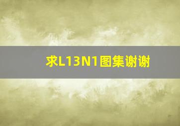 求L13N1图集,谢谢。