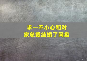 求《一不小心和对家总裁结婚了》网盘