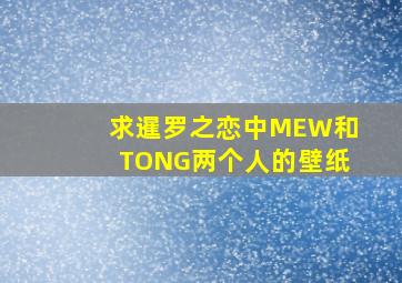 求《暹罗之恋》中MEW和TONG两个人的壁纸。。。