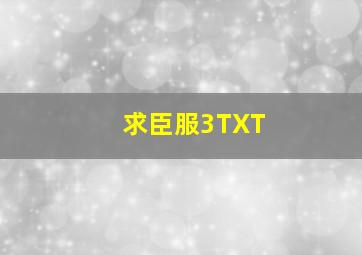 求《臣服3》TXT