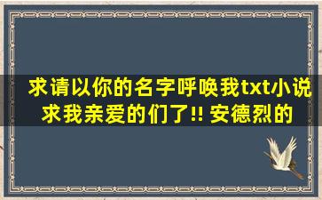 求《请以你的名字呼唤我》txt小说 求我亲爱的们了!! 安德烈的