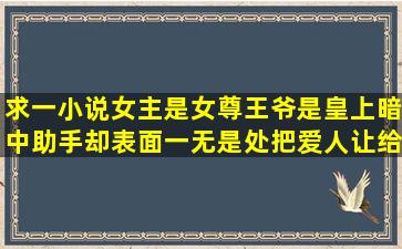 求一小说,女主是女尊王爷,是皇上暗中助手,却表面一无是处,把爱人让给...