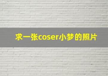 求一张coser小梦的照片