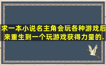 求一本小说名,主角会玩各种游戏后来重生到一个玩游戏获得力量的...