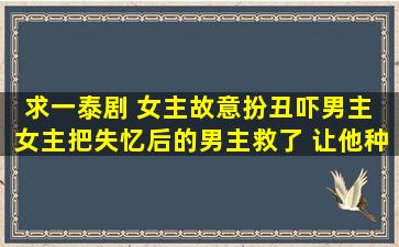 求一泰剧 女主故意扮丑吓男主 女主把失忆后的男主救了 让他种菜 最后...