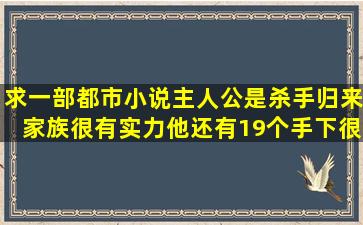 求一部都市小说主人公是杀手归来家族很有实力他还有19个手下很多...