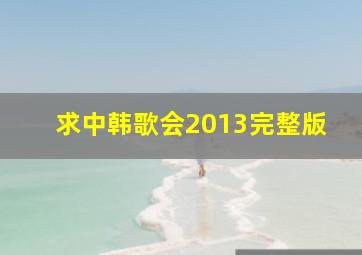 求中韩歌会2013完整版